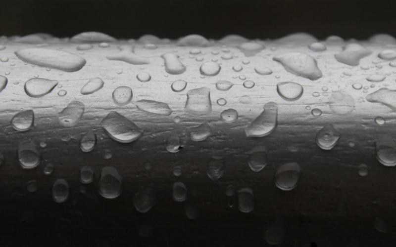 pipe with raindrops_condensation